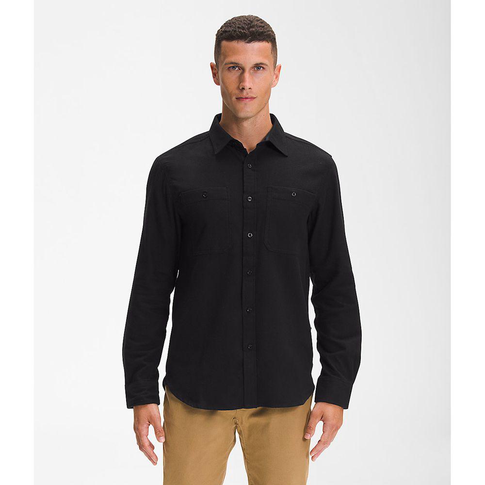 The North Face Arroyo Lw Flannel Ανδρικα Μπλούζα Με Μακρύ Μανίκι - Μαυρα (EUYR98637)